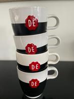Douwe Egberts krijtmokken wit/zwart, Huis en Inrichting, Keuken | Servies, Ophalen of Verzenden, Zo goed als nieuw, Overige stijlen