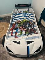 Race auto bed met verlichting, Kinderen en Baby's, 85 tot 100 cm, Ophalen of Verzenden, Zo goed als nieuw, Matras