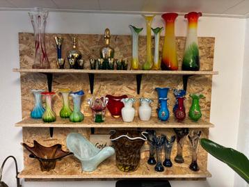 Verzameling (of los) Italiaanse/Murano vazen / schalen glas beschikbaar voor biedingen