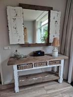 Sidetable met spiegel - zware kwaliteit, Huis en Inrichting, Tafels | Sidetables, Ophalen, Zo goed als nieuw, 25 tot 50 cm, Rechthoekig