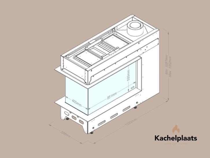 Faber MatriX Hybrid 800/500 RD - gashaard - nieuw, Huis en Inrichting, Haarden, Nieuw, Gashaard, Verzenden