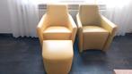 Leolux Fiji fauteuils + hocker, Huis en Inrichting, Fauteuils, Ophalen, Zo goed als nieuw, 75 tot 100 cm, 50 tot 75 cm