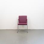 4x Leolux Spring (Eetkamer) Stoel Paars/Wit Leer - Chroom, Huis en Inrichting, Stoelen, Niet ingevuld, Overige kleuren, Niet ingevuld