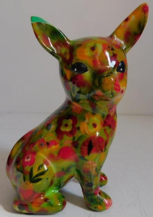 Pomme-Pidou Groene Chihuahua Brilhouder, Verzamelen, Beelden en Beeldjes, Gebruikt, Dier, Ophalen of Verzenden