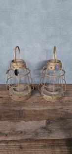 2 Koperkleurige Riverdale Windlichten/Lantaarns, Ophalen of Verzenden