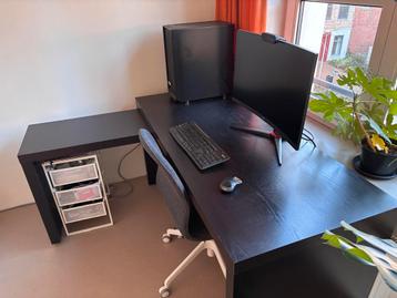 Ikea Malm bureau - zwart - afbeelding 4