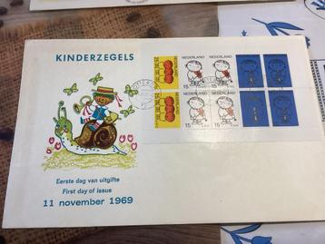 No2005 E100A grote fdc met kindervel  Rotterdam 11-11-1969 H beschikbaar voor biedingen