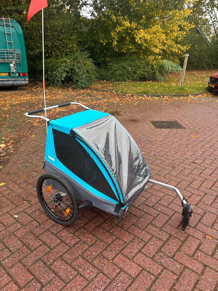 Thule Coaster XT Fietskar incl. 2 koppelstukken, Fietsen en Brommers, Fietsaccessoires | Aanhangers en Karren, Gebruikt, Kinderkar
