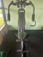 Krachtstation, halterbank, squatrack en accessoires, Sport en Fitness, Fitnessmaterialen, Ophalen, Gebruikt, Benen, Fitnessbank