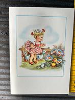 402. Vintage kinderkaart meisje hekje gans, Ophalen of Verzenden, Ongelopen, Kinderen