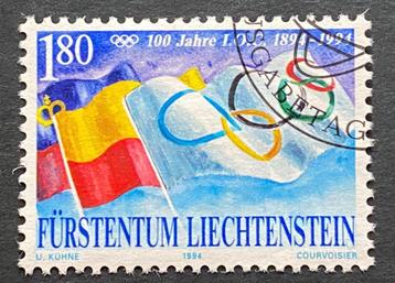 2. Liechtenstein 1994 gestempeld - Olympisch - Vlaggen beschikbaar voor biedingen