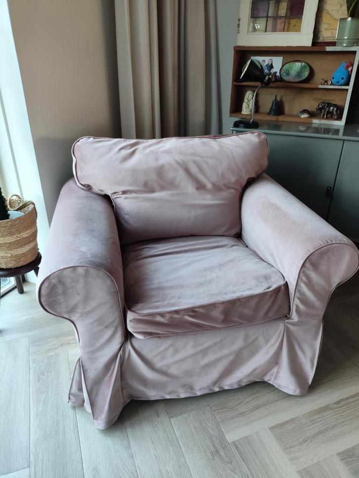 Ikea Ektorp fauteuil - Roze, Huis en Inrichting, Banken | Sofa's en Chaises Longues, Zo goed als nieuw, Eenpersoons, Minder dan 150 cm