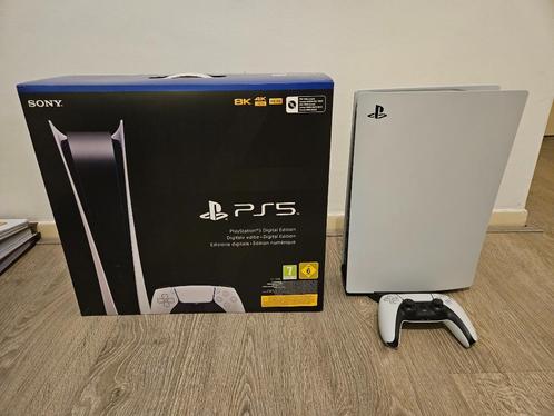 Playstation 5 Digital edition (inclusief controller), Spelcomputers en Games, Spelcomputers | Sony PlayStation 5, Zo goed als nieuw