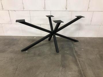 Metalen Matrix kruispoot koker 5x5 cm  ovale of rechte tafel beschikbaar voor biedingen