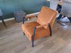 Fauteuil cognac kleur   alcantara stof, Huis en Inrichting, Gebruikt, Minder dan 75 cm, Ophalen of Verzenden, Stof