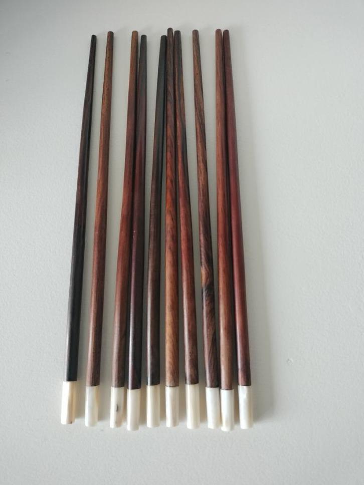 Eetstokjes/ chopsticks hout met parelmoer, Huis en Inrichting, Keuken | Bestek, Zo goed als nieuw, Bestekset, Hout, Ophalen