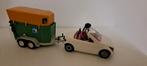 Playmobil Auto met Paardentrailer en 2 Paarden, Ophalen of Verzenden, Gebruikt, Jongen of Meisje