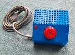 Lego trein 12 Volt blauwe rails transformator (set 740), Ophalen of Verzenden, Gebruikt, Complete set, Lego