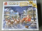 Kerst puzzel 1000 stukjes van King, Ophalen of Verzenden, 500 t/m 1500 stukjes, Nieuw, Legpuzzel