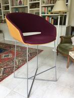 Houten design barstoel, Huis en Inrichting, Barkrukken, Ophalen, Gebruikt, Met voetsteun, Metaal