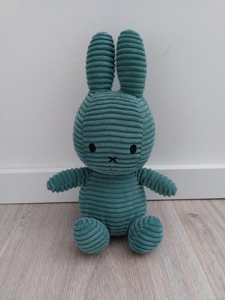 Knuffel Nijntje miffy rib corduroy green groen L871, Kinderen en Baby's, Speelgoed | Knuffels en Pluche, Zo goed als nieuw, Konijn