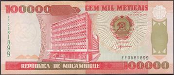 Mozambique bankbiljet 100,000 Meticais 1993 UNC, Pick 139 beschikbaar voor biedingen