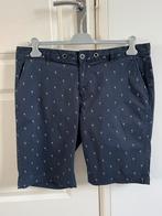 Tailor & Son donkerblauwe bermuda met print maat 54, Kleding | Heren, Broeken en Pantalons, Ophalen of Verzenden, Zo goed als nieuw
