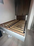 Tweepersoonsbed 140x200, Huis en Inrichting, Slaapkamer | Bedden, Ophalen, Wit, Tweepersoons, 140 cm