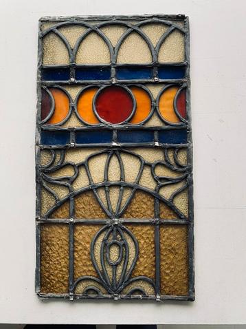 Art Deco Glas-in-loodraam (1920-1950) - Restauratie beschikbaar voor biedingen