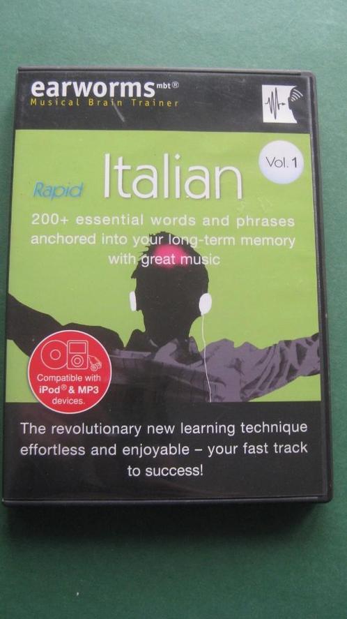 Earworms Rapid Italian Vol. 1, Boeken, Studieboeken en Cursussen, Zo goed als nieuw, Niet van toepassing, Alpha, Ophalen of Verzenden