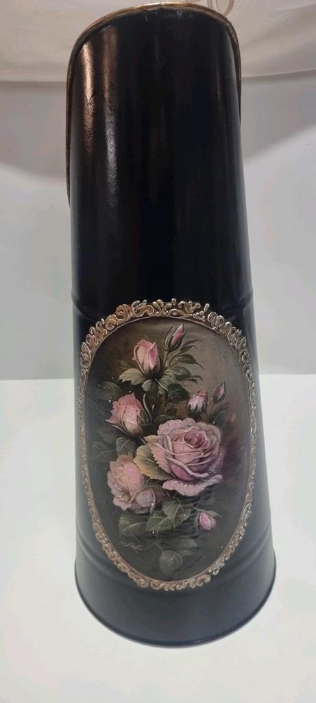 Zwarte kolenkit met rozen, Antiek en Kunst, Curiosa en Brocante, Ophalen of Verzenden