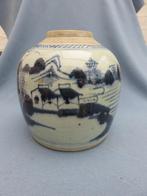 Porseleinen Chinese pot met beschilderingen 19e . 20e eeuw, Antiek en Kunst, Antiek | Porselein, Ophalen of Verzenden