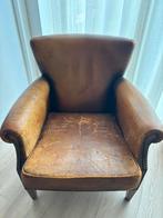 Fauteuil Schapenleer, Huis en Inrichting, Fauteuils, Ophalen, Gebruikt, 75 tot 100 cm, Leer