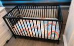 Zwart ledikant + toebehoren, Ophalen, Gebruikt, Ledikant