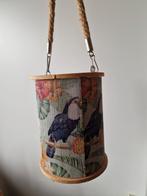 Lantaarn kandelaar - bamboe, Ophalen of Verzenden, Zo goed als nieuw, Hout, 25 tot 50 cm