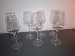 6x Rode Wijnglazen - Albert Heijn vivo rood, Ophalen of Verzenden, Zo goed als nieuw, Overige materialen, Los bestek