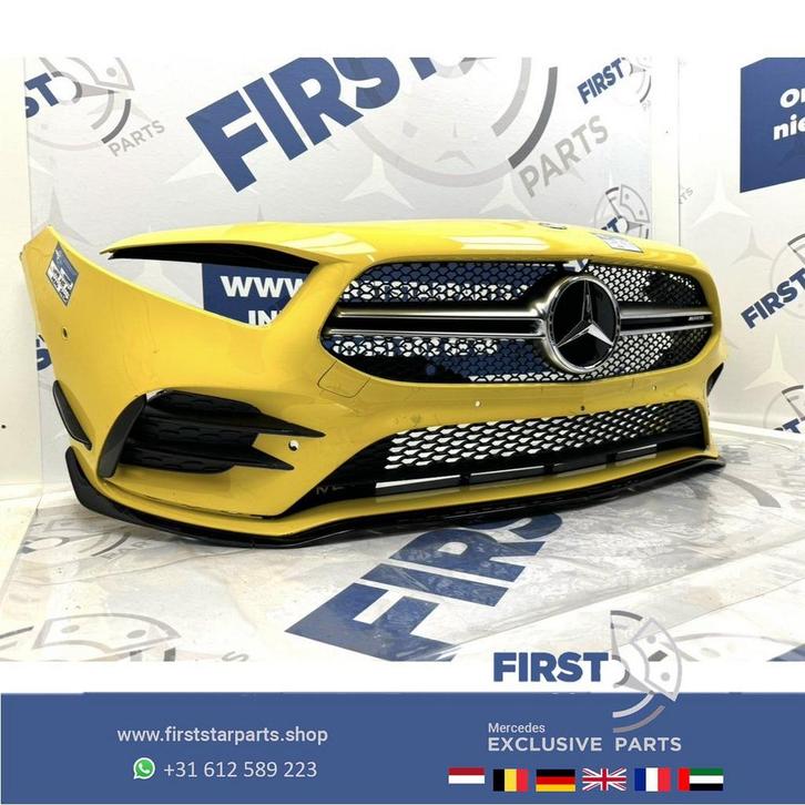 W177 A KLASSE 2022 A35 PERFORMANCE AMG VOORBUMPER GEEL AERO, Auto-onderdelen, Carrosserie en Plaatwerk, Bumper, Mercedes-Benz