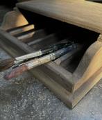 Oud vakken bakje organizer pennenbakje sober sleets, Doe-het-zelf en Verbouw, Steen of Klei, Ophalen of Verzenden, Zo goed als nieuw