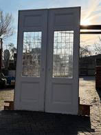Set schuif / en-suite deuren met glas in lood 262x163cm., Ophalen