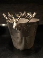 Aluminium Bloempot met Hertengewei, Overige materialen, Gebruikt, 25 tot 50 cm, Ophalen of Verzenden