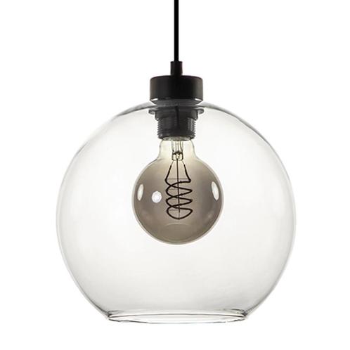 Hanglamp bol – Ø25 cm – helder glas, Huis en Inrichting, Lampen | Hanglampen, Zo goed als nieuw, Minder dan 50 cm, Glas, Ophalen