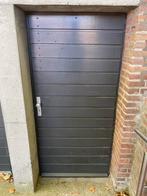 Houten Tuinpoort achterdeur incl. Stalen kozijn 93x201,5, Ophalen, 80 tot 100 cm, 200 tot 215 cm, Hout
