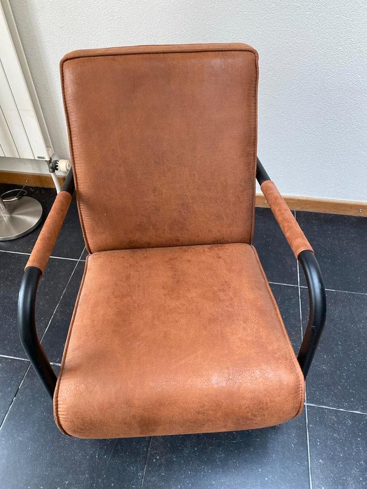 Stoel met Armleuningen, Huis en Inrichting, Stoelen, Zo goed als nieuw, Eén, Metaal, Bruin, Ophalen