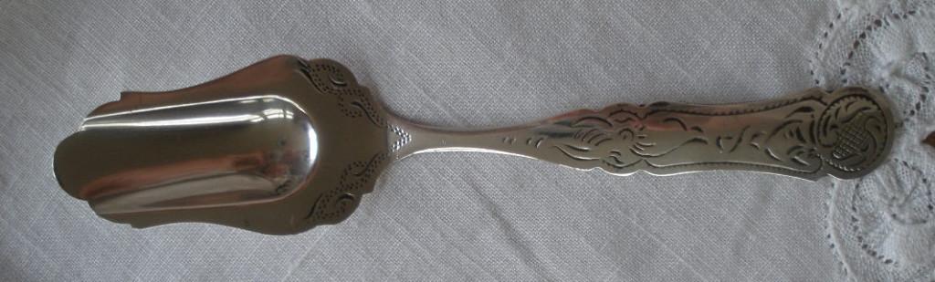 Antieke zilveren suikerschep, Ophalen of Verzenden, Zilver