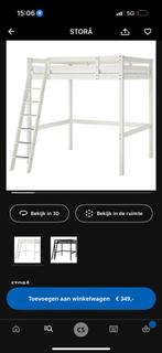 Stora ikea hoogslaper, Huis en Inrichting, Slaapkamer | Stapelbedden en Hoogslapers, Gebruikt, Hoogslaper, Eenpersoons, 200 cm