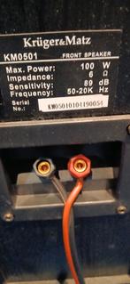 Krüger&Matz KM0501 Front Speaker - Goed Geluid!, Overige merken, Gebruikt, Ophalen of Verzenden, 60 tot 120 watt