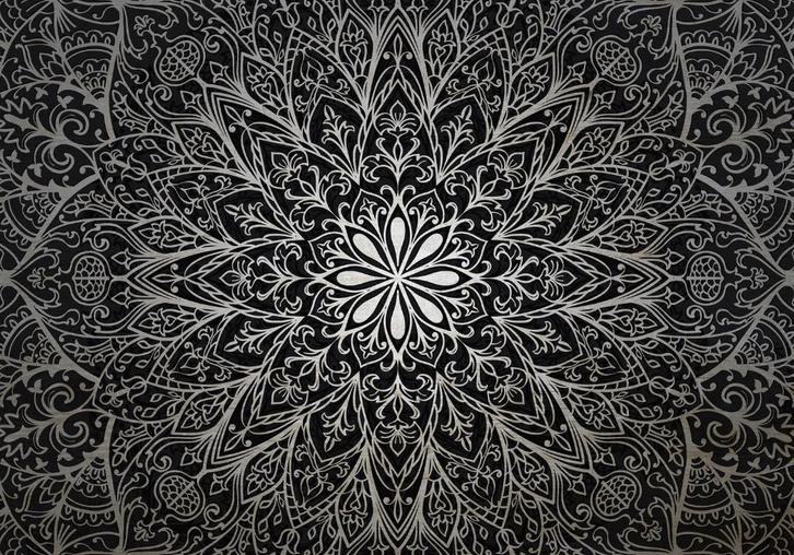 146 Abstract Art Vlies Fotobehang 350x250cm in 3 maten Nieuw, Huis en Inrichting, Stoffering | Behang, Wit, Zwart, Grijs, minder dan 10 m²