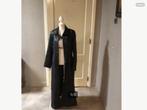 Lange lederen mantel smal, Kleding | Dames, Jassen | Winter, Zwart, Ophalen of Verzenden, Maat 36 (S), Gedragen