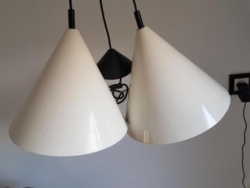 Twee vintage aluminium lampen - jaren 60