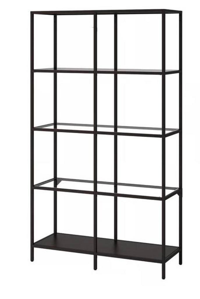 Ikea vitsjbo Metalen Boekenkast met Planken, Huis en Inrichting, Kasten | Boekenkasten, Zo goed als nieuw, 100 tot 150 cm, 150 tot 200 cm